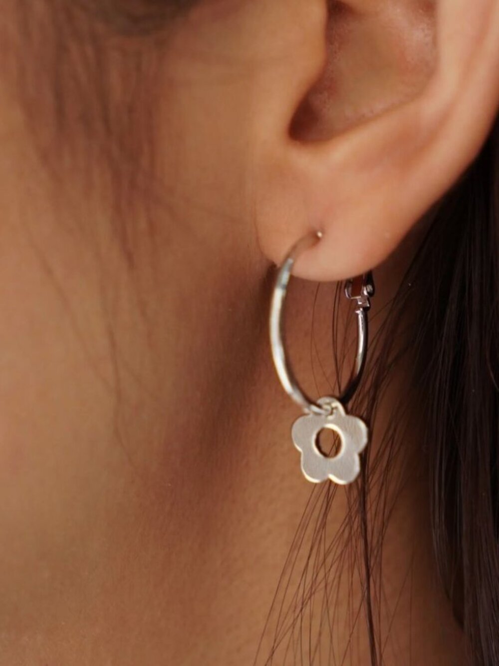 Flower Hoop Earrings2080